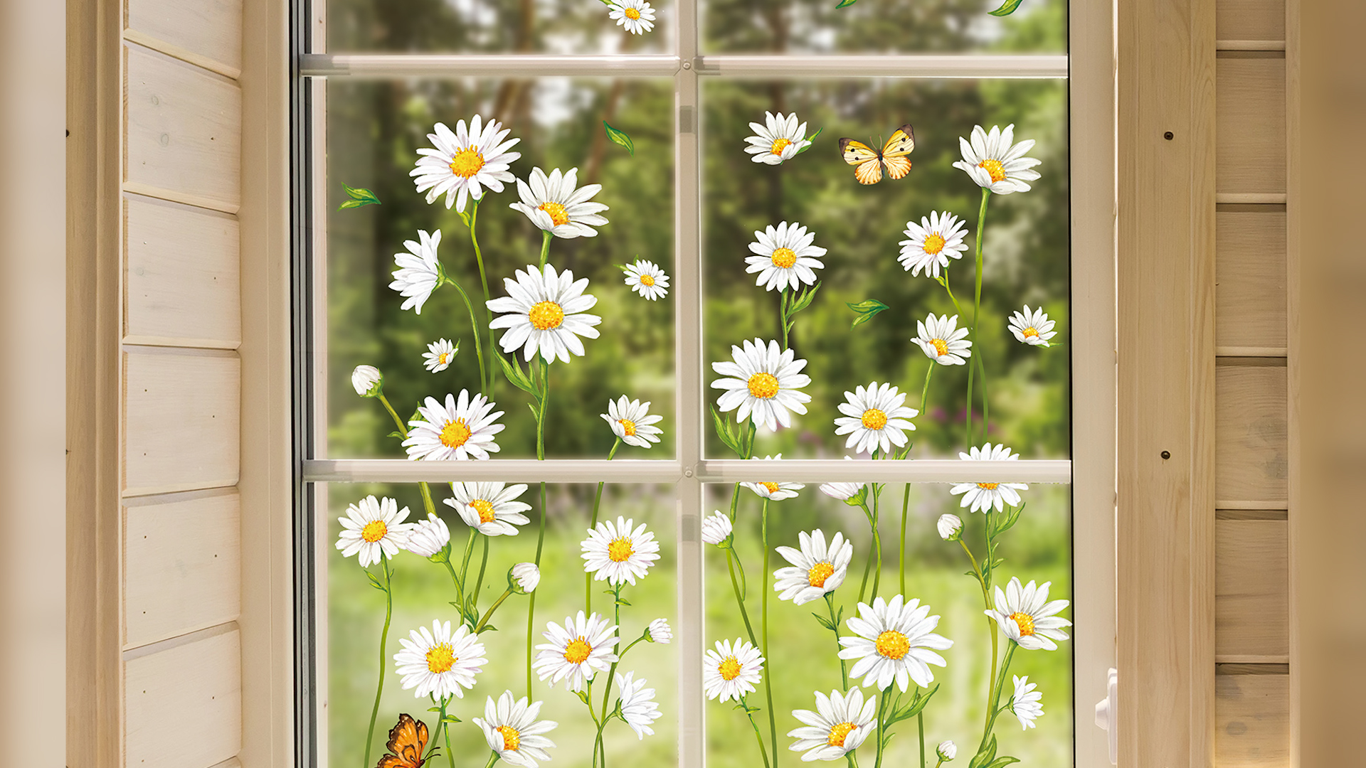 Aazon.co: Decalile Spring Flower Grass Double Sided Window Clings