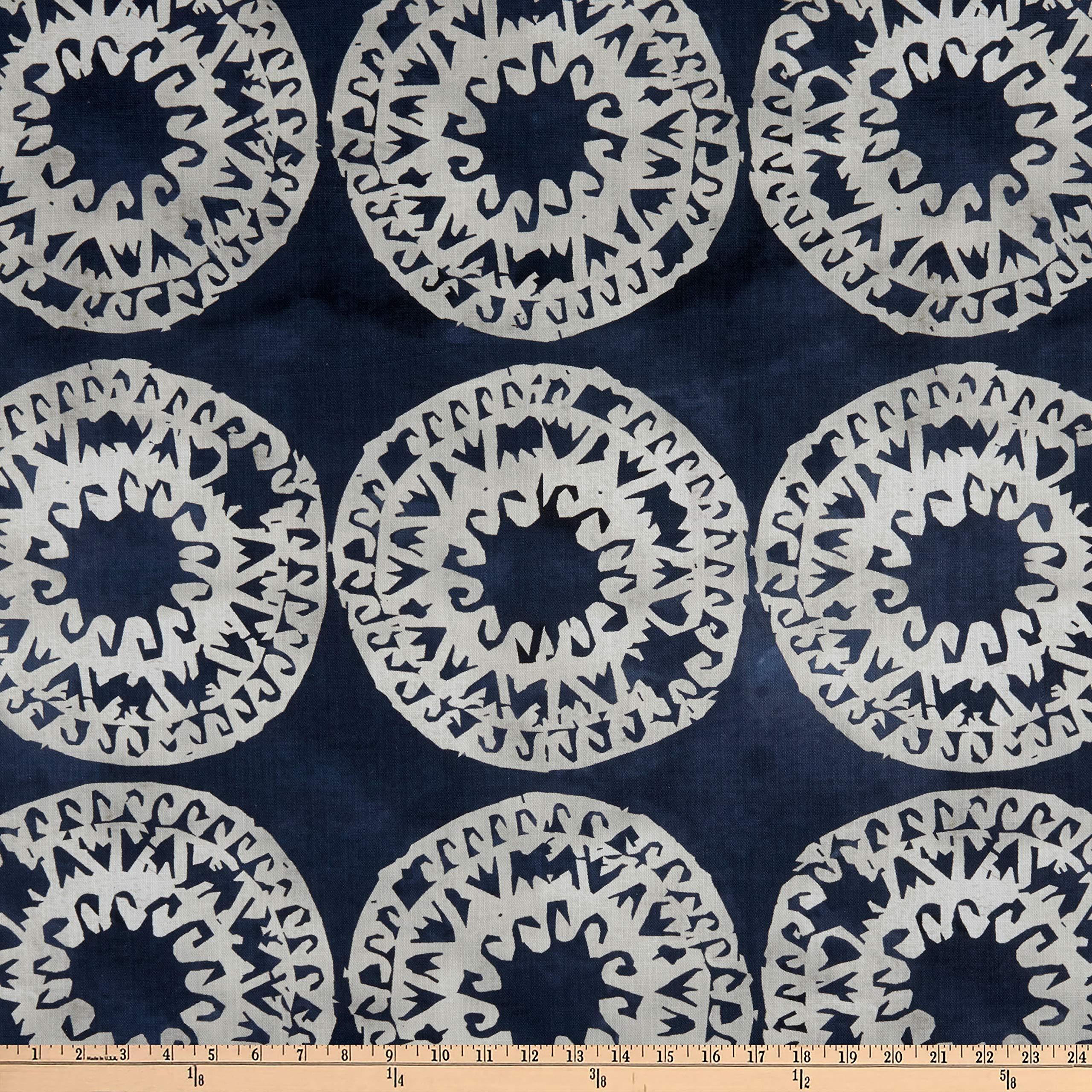Justina Blakeney Medallions Print IndigoFabric by the Yard