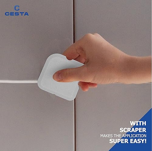 Miniatura 4 de Kit de Reparación de Lechada Cesta  Tubo Exprimible, Secado Rápido, Pintura Impermeable para Lechada de Azulejos para Restaurar y Renovar la Línea