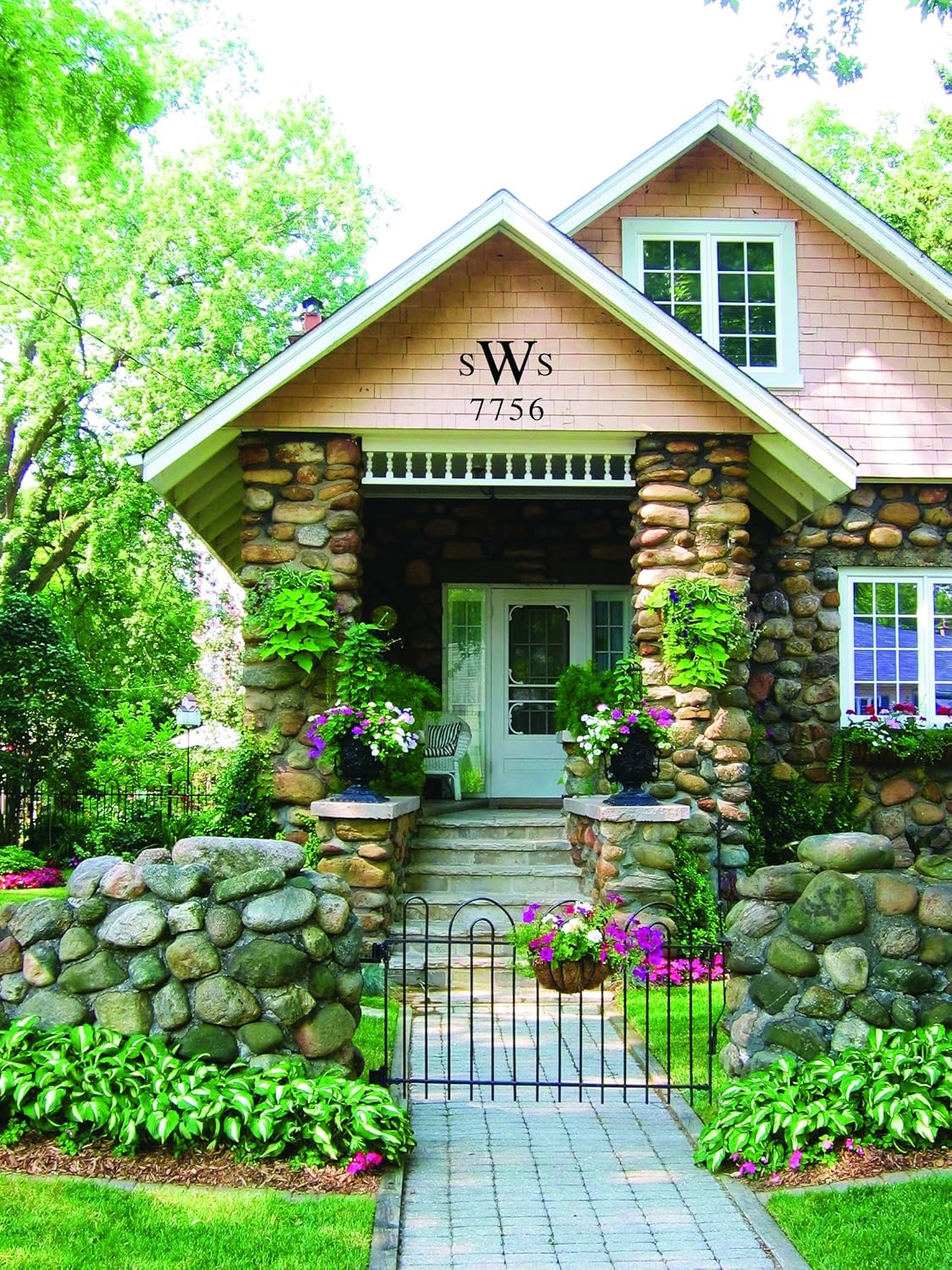 Iron Address House Number 1 Small 6" - Black Metal