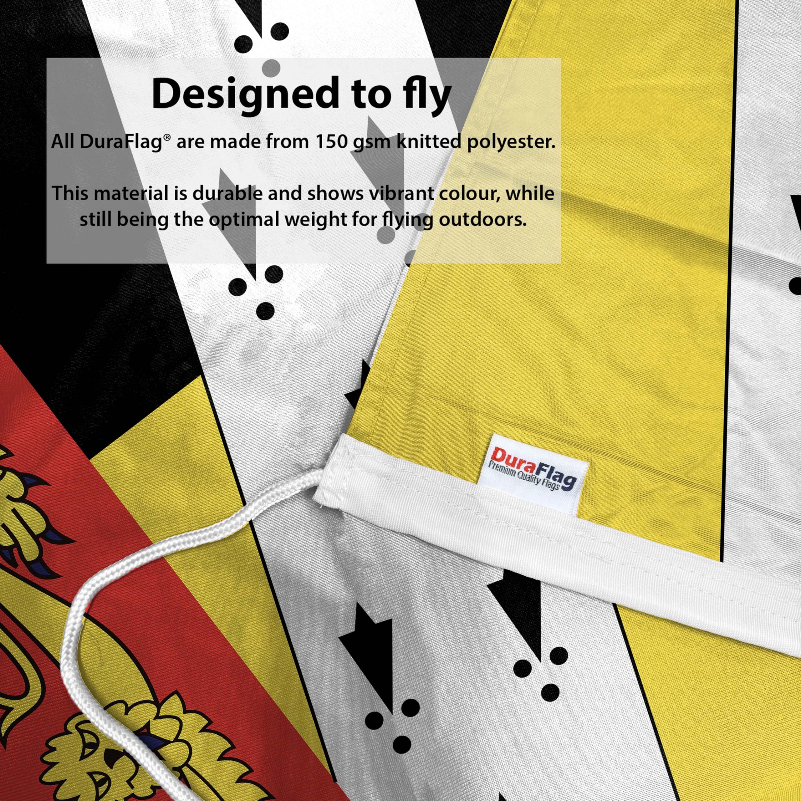 DuraFlag Norfolk Crest 5ft x 3ft with Rope and Toggled - Premium Quality 5x3 County Flags, 5ft x 3ft (150cm x 90cm) - Image 3