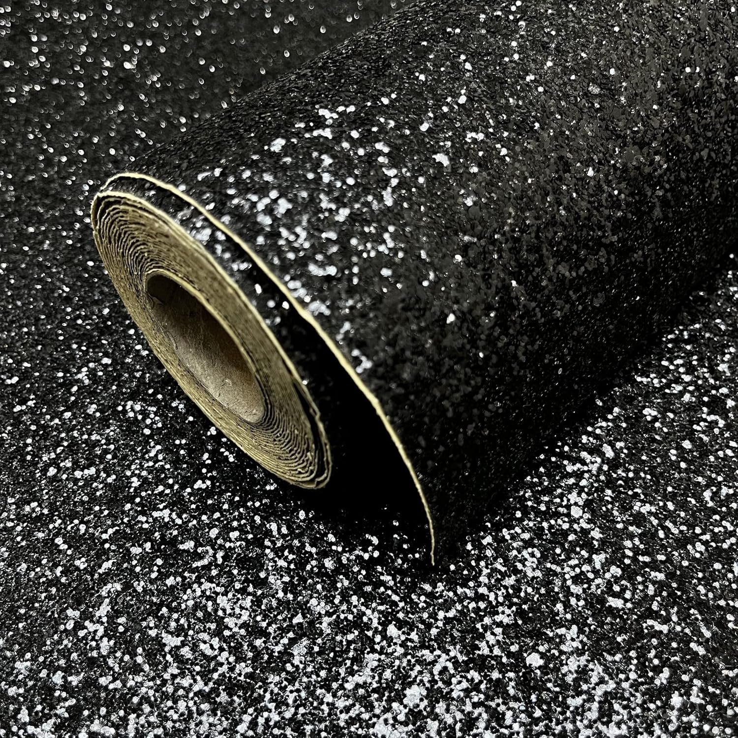 Silver Chunky Glitter Wallpaper Peel and Stick, Bling Sequins Glitter Wallpaper for Walls (17.3" by 197", Sliver)