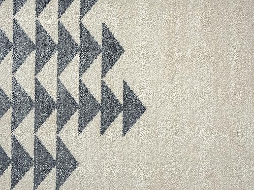 Miniatura 6 de Abani Alfombra moderna de 6 x 9 pies, color gris y crema, diseño de flecha, alfombra contemporánea para sala de estar