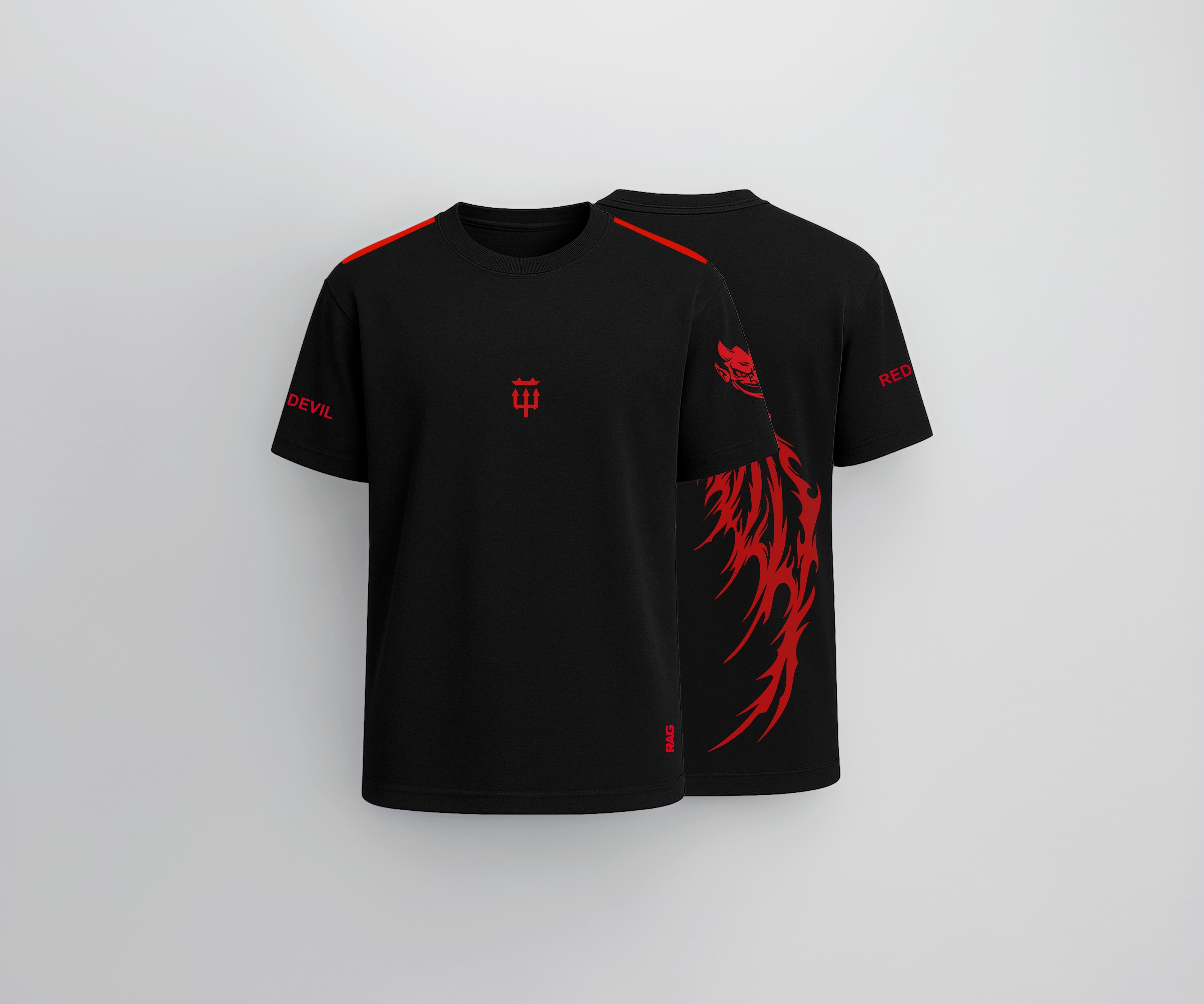 R.A. Garments Red Devil T-Shirt 100% Cotton Graphic Printed Tshirt