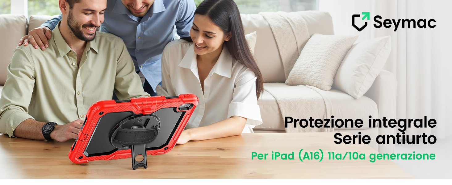 SEYMCY Custodia per iPad 10a generazione 11 2022, resistente agli urti con supporto girevole a 360, protezione dello schermo, supporto per matite, A2696/A2757/A2777, nero SEYMCY Custodia per iPad 10a generazione 11 2022, resistente agli urti con supporto girevole a 360, protezione dello schermo, supporto per matite, A2696/A2757/A2777, nero
