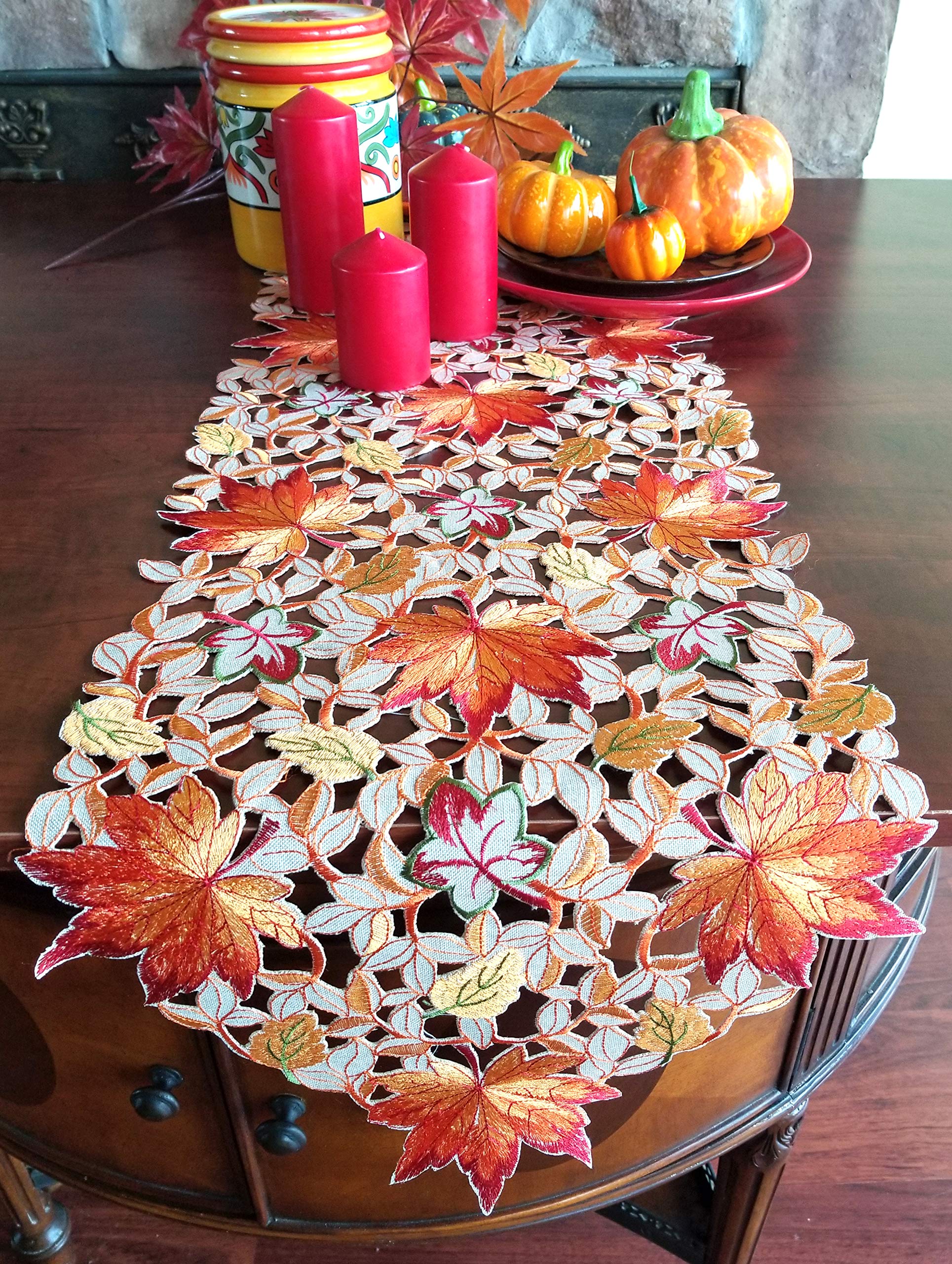 Chemin De Table De La Récolte D'automne - 33 X 177,8 Cm - Applique