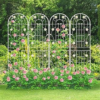 10 Front Yard Low Fence Ideas for Subtle Curb Appeal 21 LZRS 4 Pack 71x20in Rustic Iron Arch Decoration Garden Trellis with Blac...