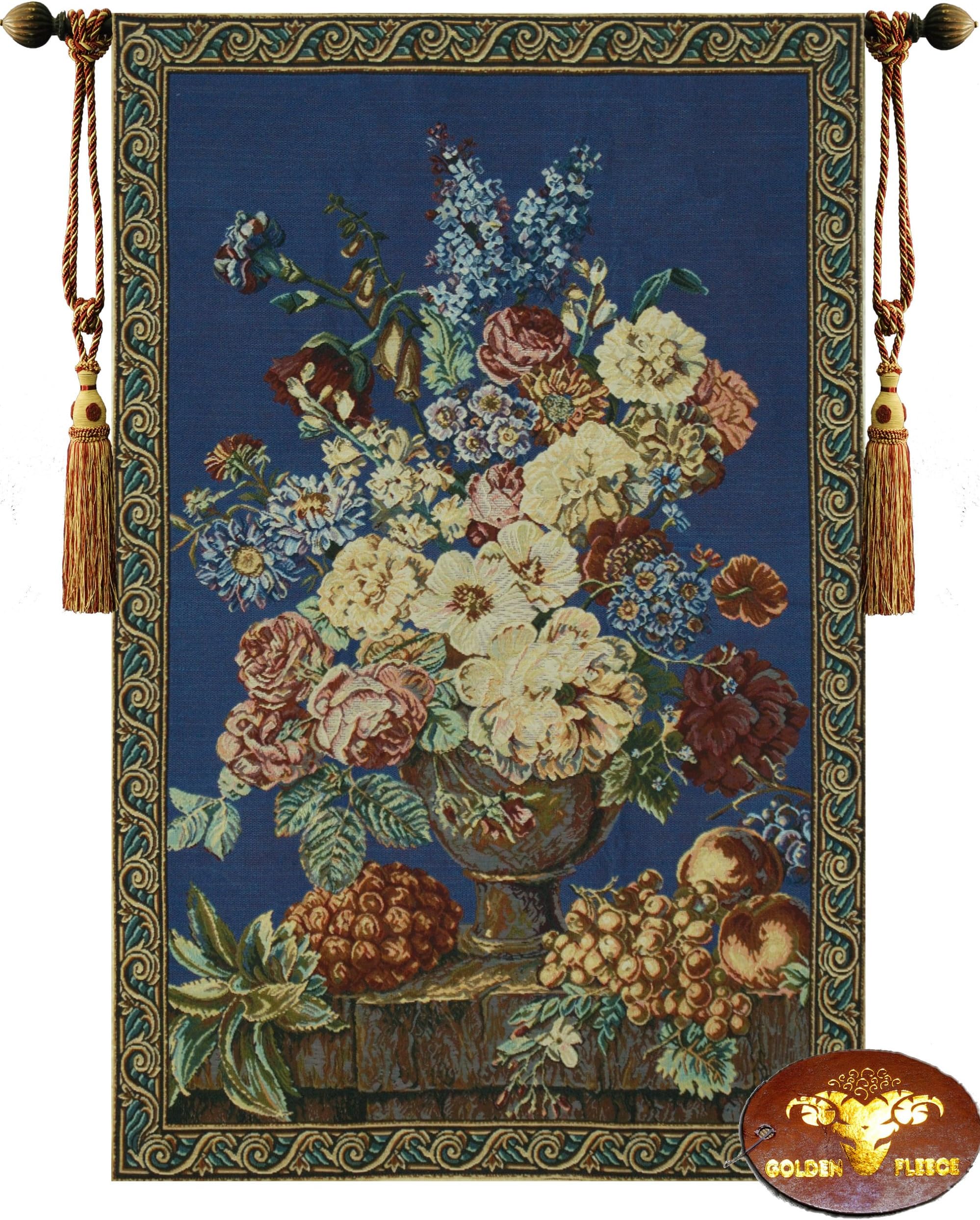 Flowers Fruits By Breughel 27"Wx41"L Jacquard Woven Wall Hanging Tapestry