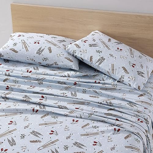 Miniatura 3 de Eddie Bauer Flannel Collection - Juego de sábanas de algodón, preencogido y cepillado para mayor suavidad, comodidad y sensación de calidez, tamaño