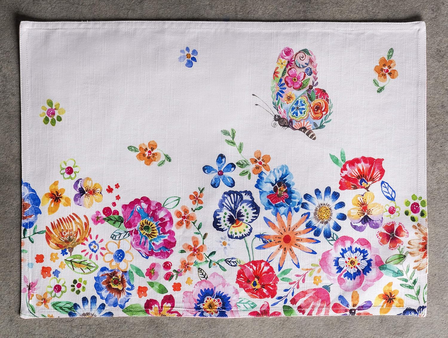 Maison d' Hermine Placemats Set of 4 100% Cotton Washable Reusable Table Mats for Home Kitchen Dining Party Wedding Restaurant Gifts for Mothers Day (Happy Florals - Image 3