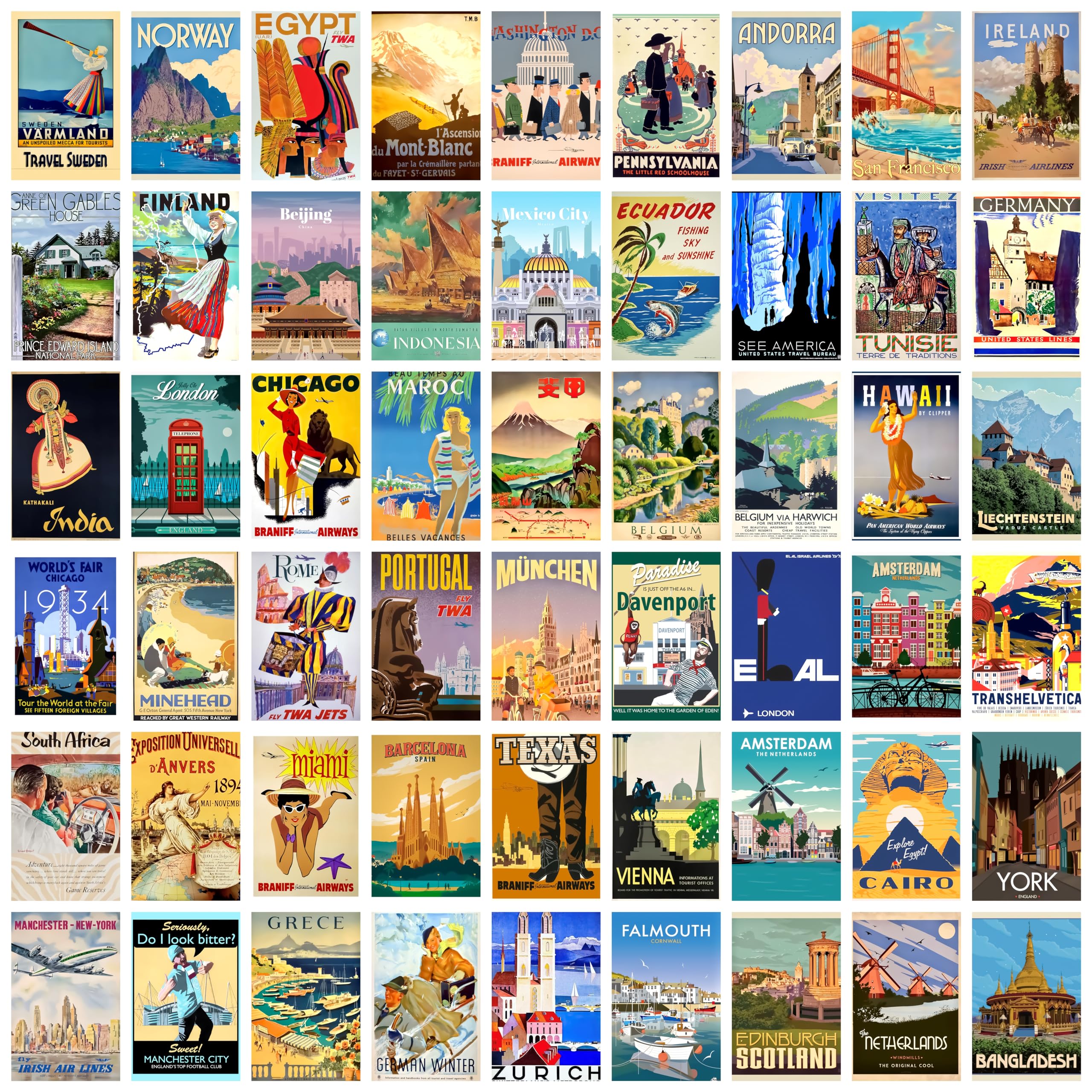 Aesthetic Wall Collage Kit - 54 Prints FREE SHIPPING -6