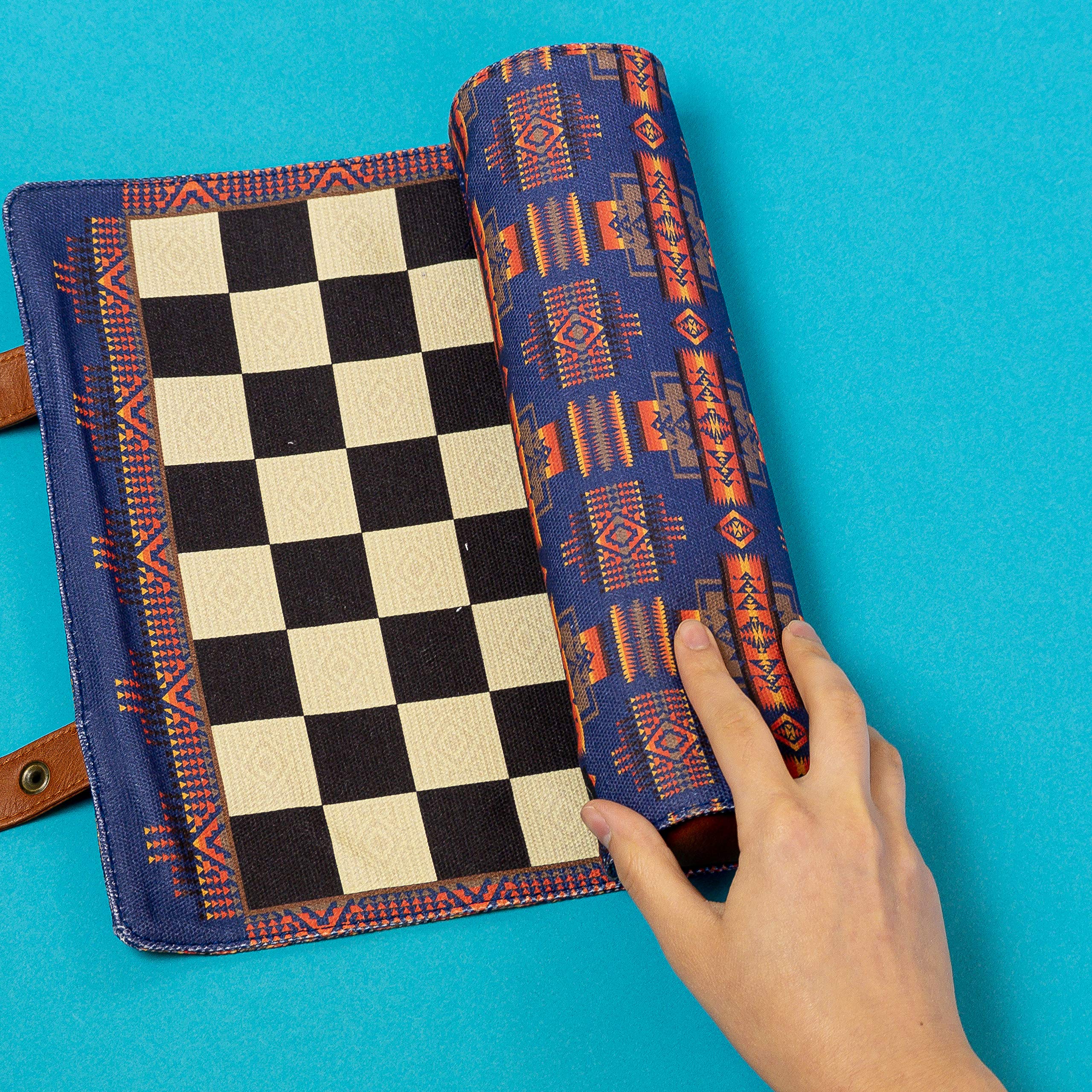 Pendleton Chess & Checkers Set: Travel-Ready Roll-Up Game (Camping Games, Gift for Outdoor Enthusiasts)