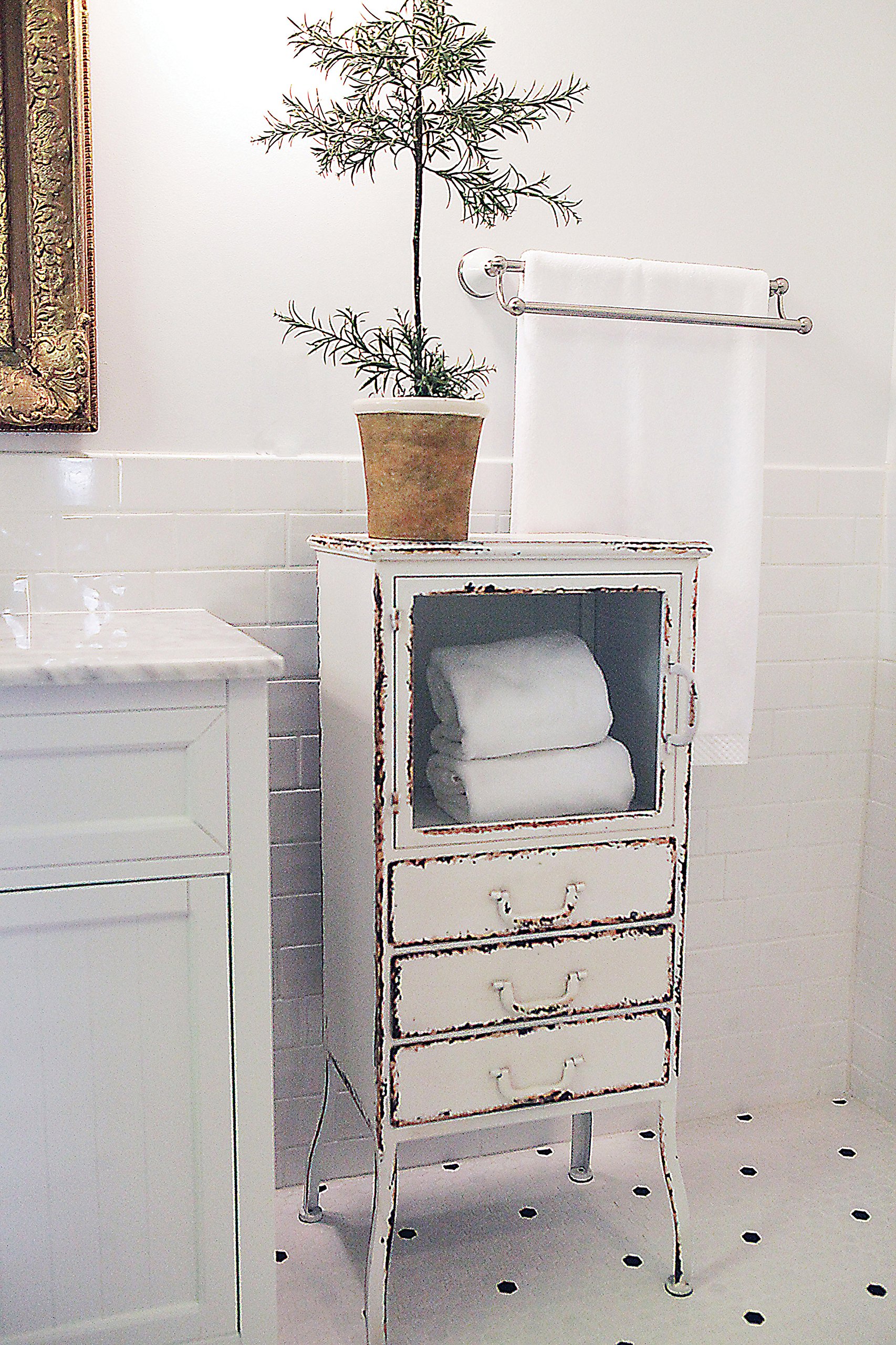 Creative Co-Op Metal Cabinet with 3 Drawers