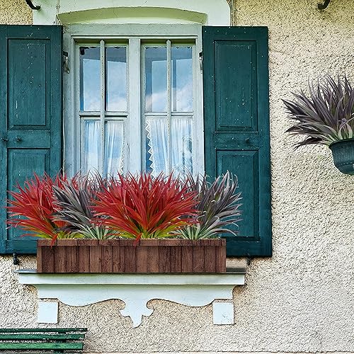 Miniatura 5 de AUMVEYI 8 piezas de plantas falsas para exteriores, resistentes a los rayos UV, plantas de hierba alta artificial, flores tropicales sintéticas,