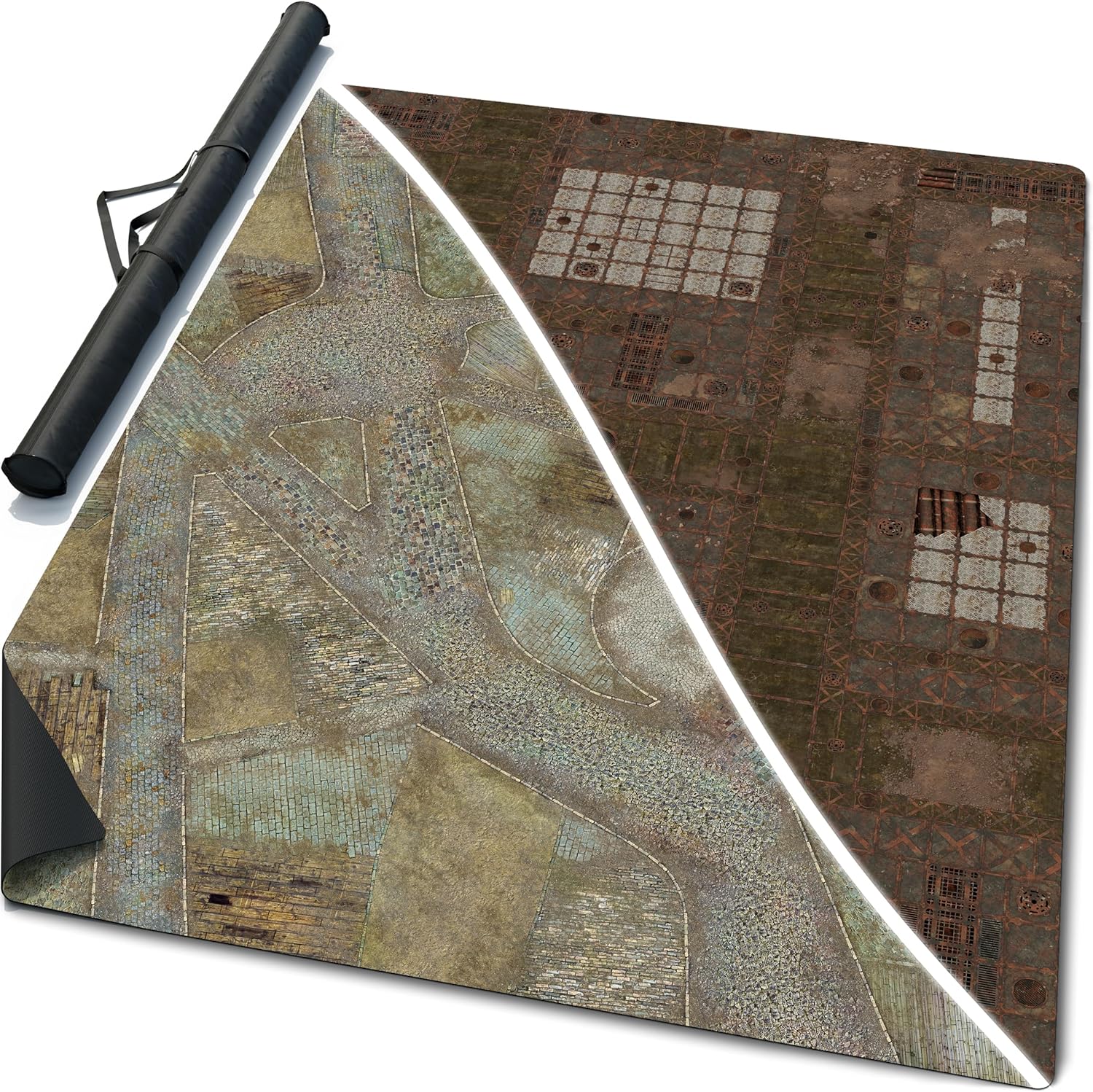 Warzone Studio 60 x 44 inch Double-Sided Rubber Battle Mat: Depalemon + Zolotograd + Bag