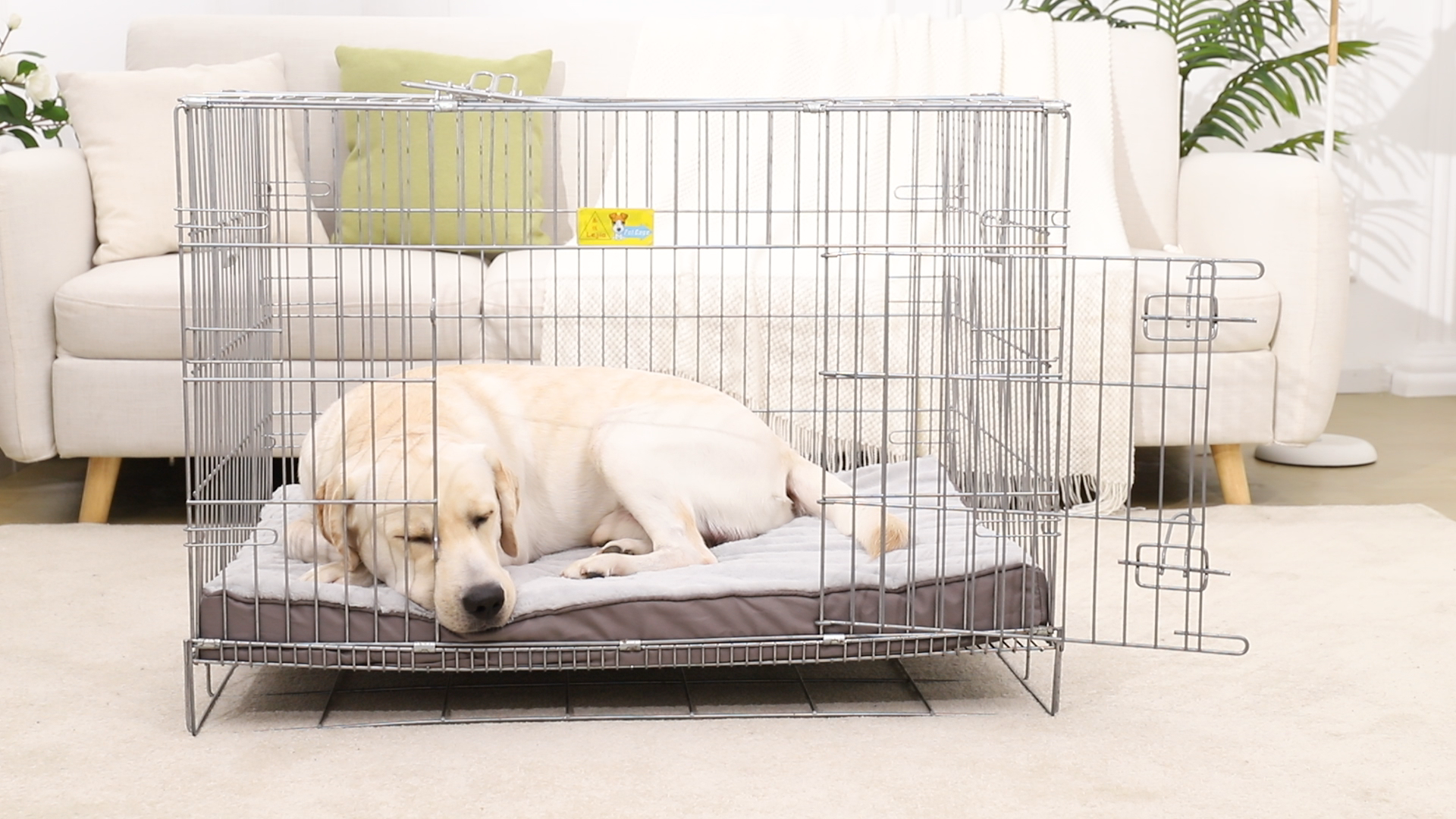 KSIIA Orthopedic Dog Crate Bed for Large Dogs, Waterproof, Washable & Removable Cover, Egg Crate Foam, 41 x 27 Inch, Dark Gray - image 8