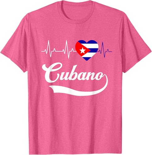 Miniatura 5 de Cubanito Baseball Flag Heart Souvenir Cubano Cuba Men Boy T-Shirt Black,Navy Blue,Dark Green,Dark Heather Grey,Heather Blue,Sapphire Blue,Royal