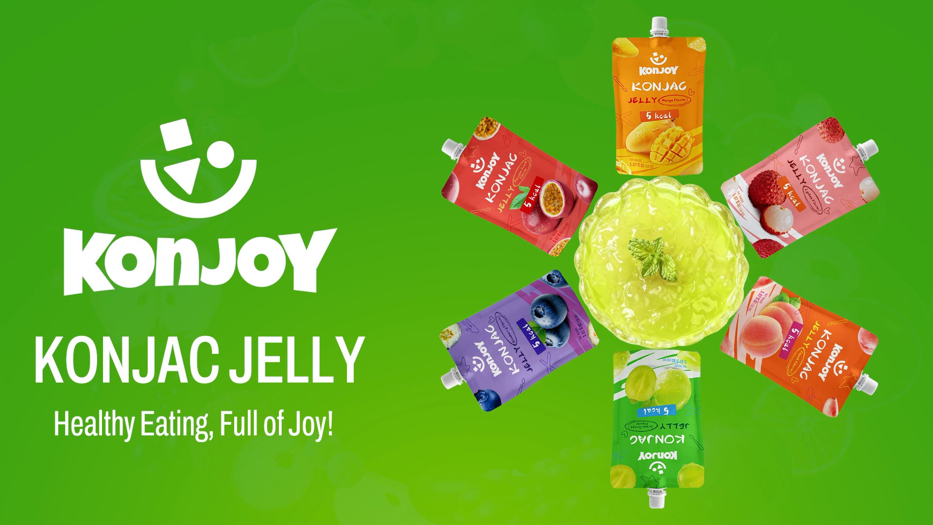 Amazon.com: KONJOY Konjac Jelly Green Grape Flavor, 12 Squeeze
