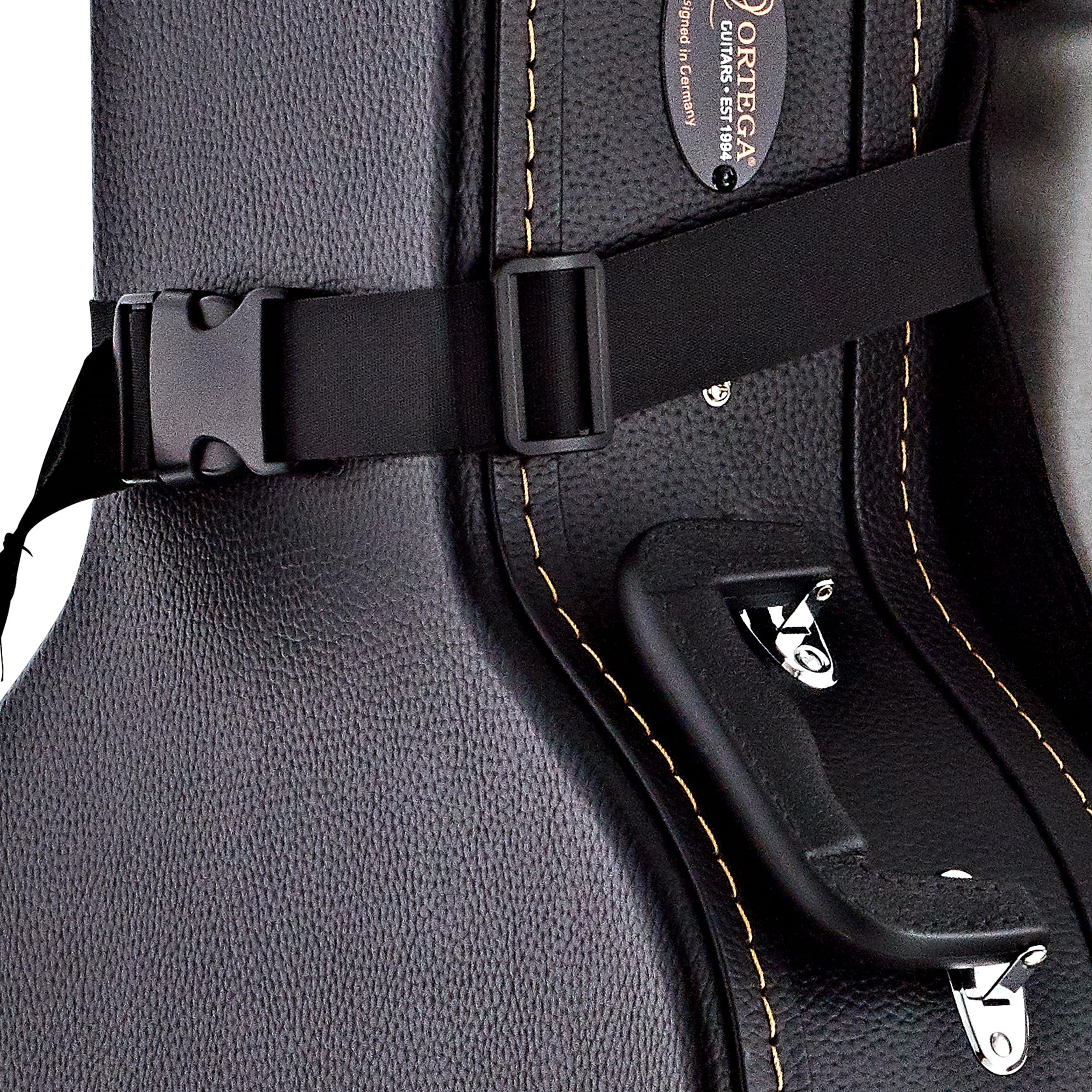Ortega Guitars Harnais dorsal rembourré – Deluxe – convient aux étuis rigides avec forme – Noir (OBPS-DLX)