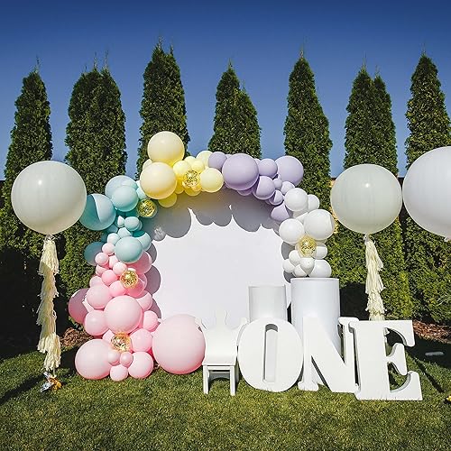 Miniatura 4 de Kit de arco de globos con base, soporte de arco de globos de 9 pies de alto y 10 pies de ancho con base rellenable de agua, clips, bomba para