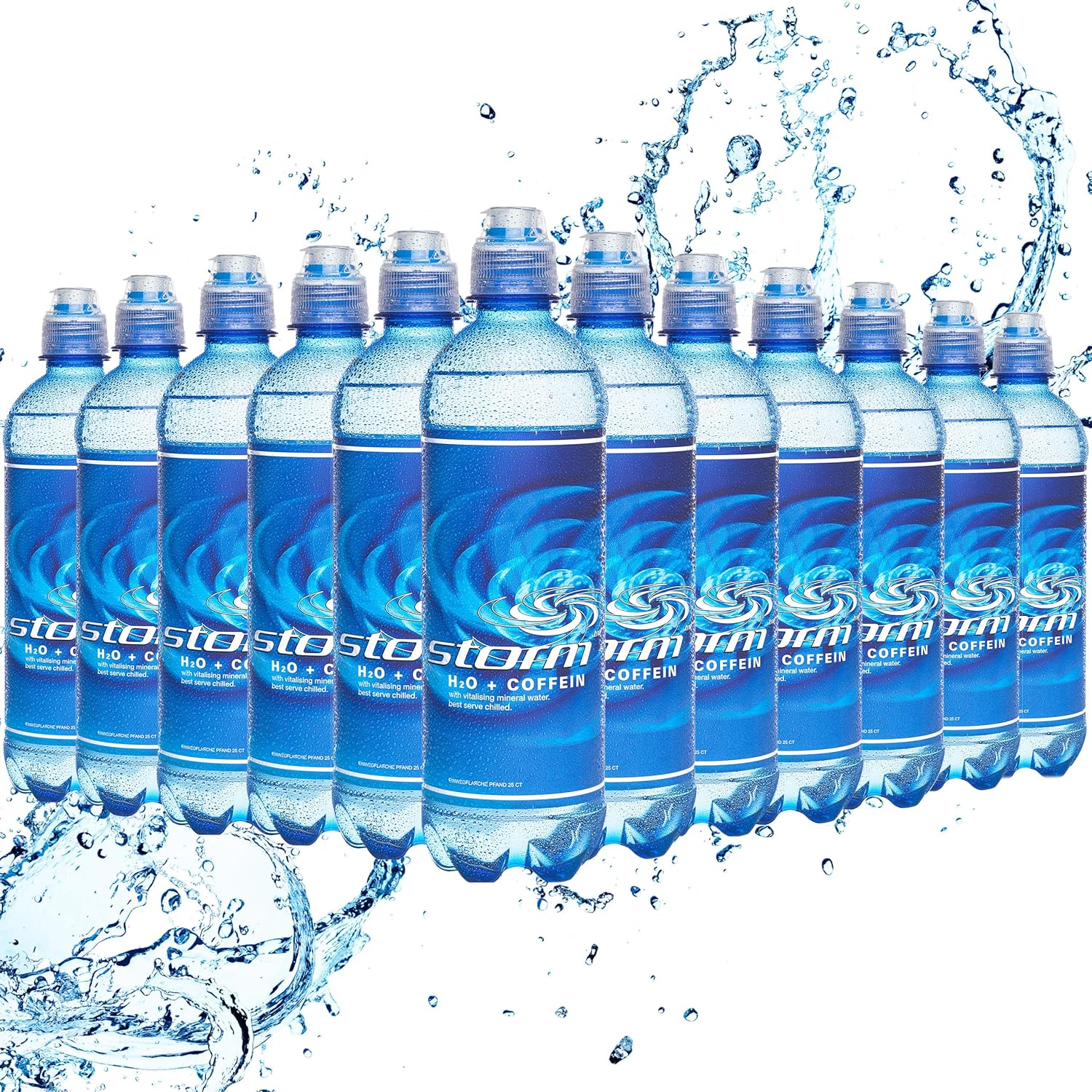 Caffeine Bottled Water Multipack 500ml 12 Pack Hydration Drink with