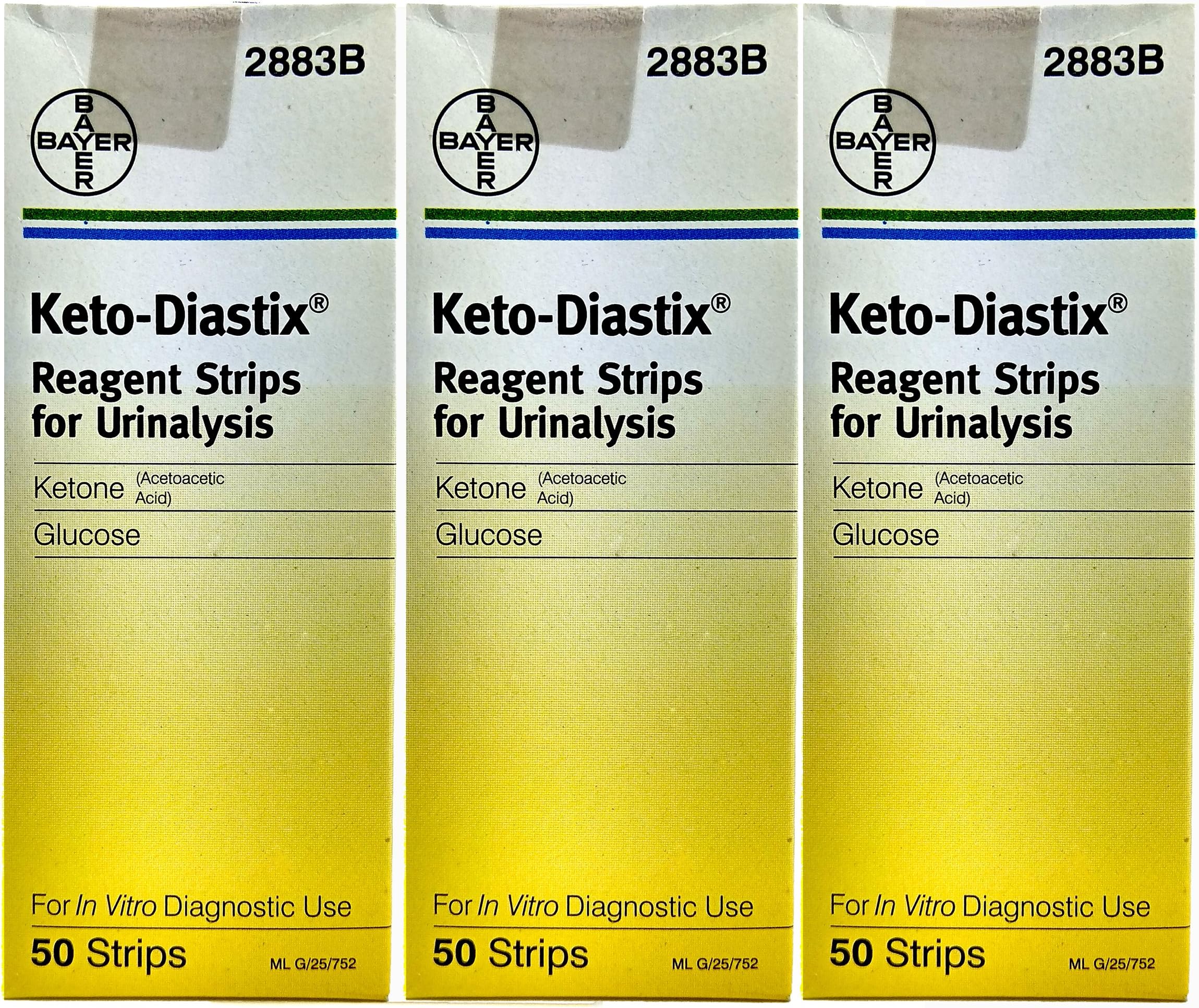 Keto-Diastix Reagent Strips-Urinalysis, 50 Each (Pack of 3)