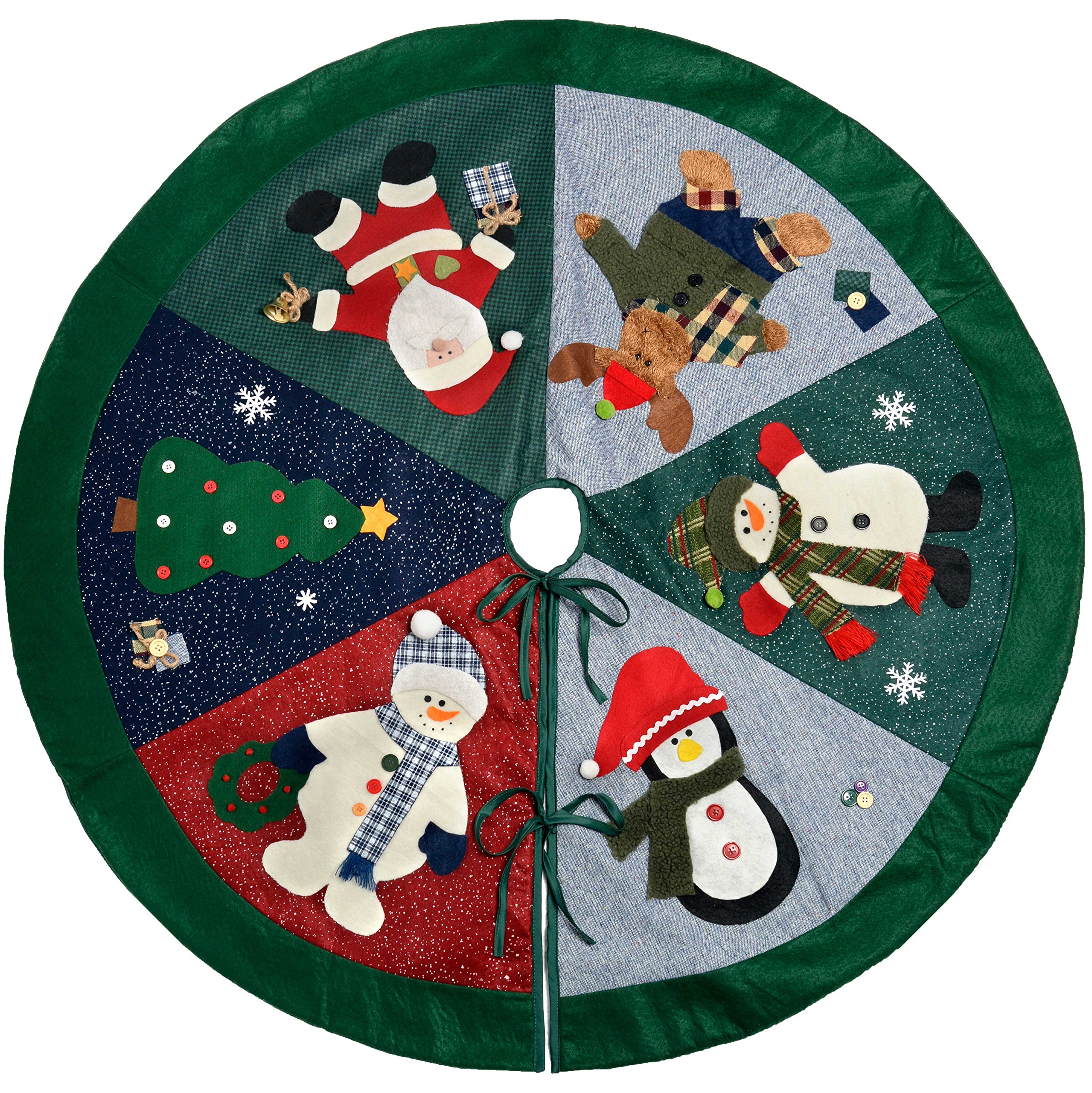 WeRChristmas Christmas Character Tree Skirt Decoration, 120 cm - Large, Multi-Colour, Multicolour, 120 x 120 x 2 cm