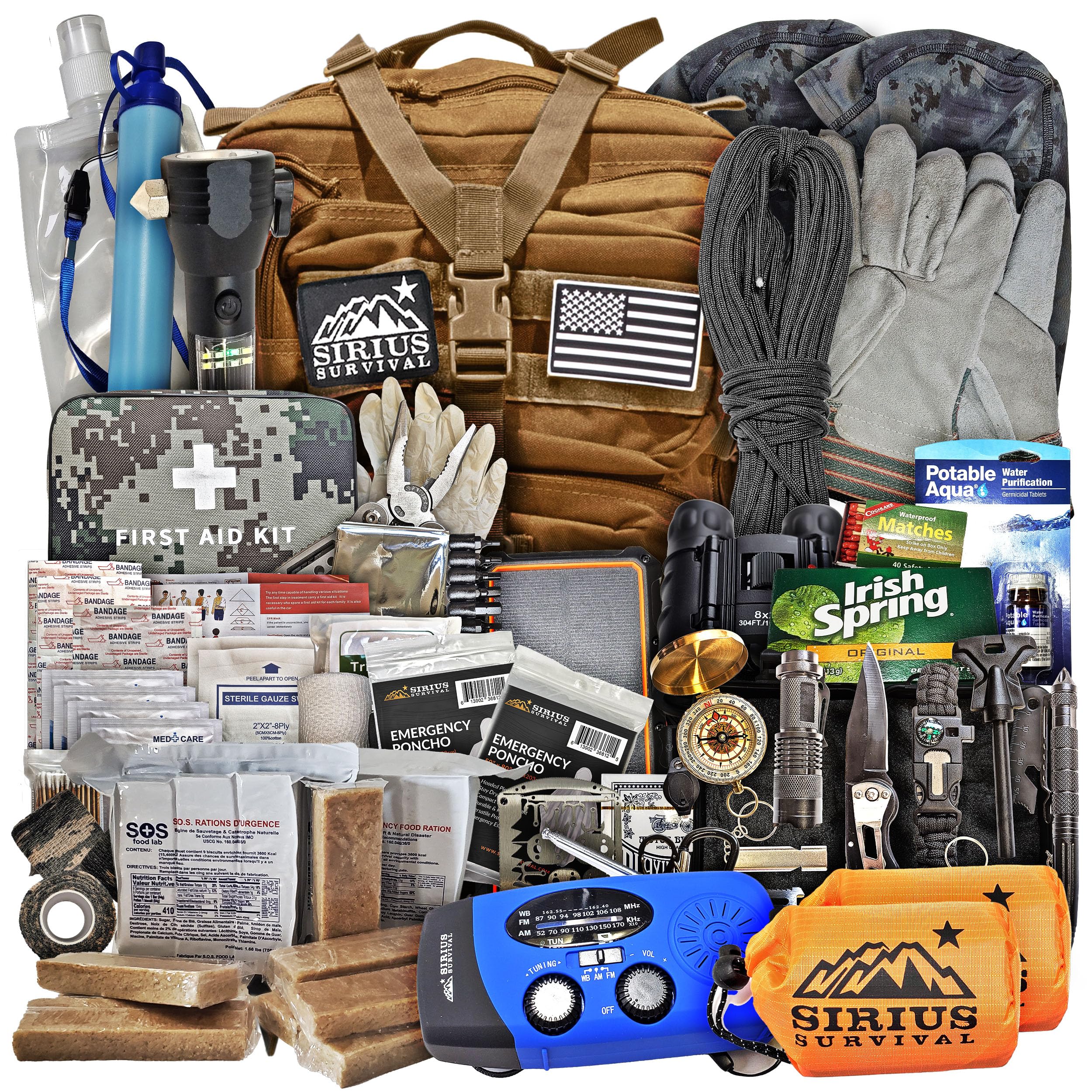 Sirius Survival Pre-Packed Bug Out Bag