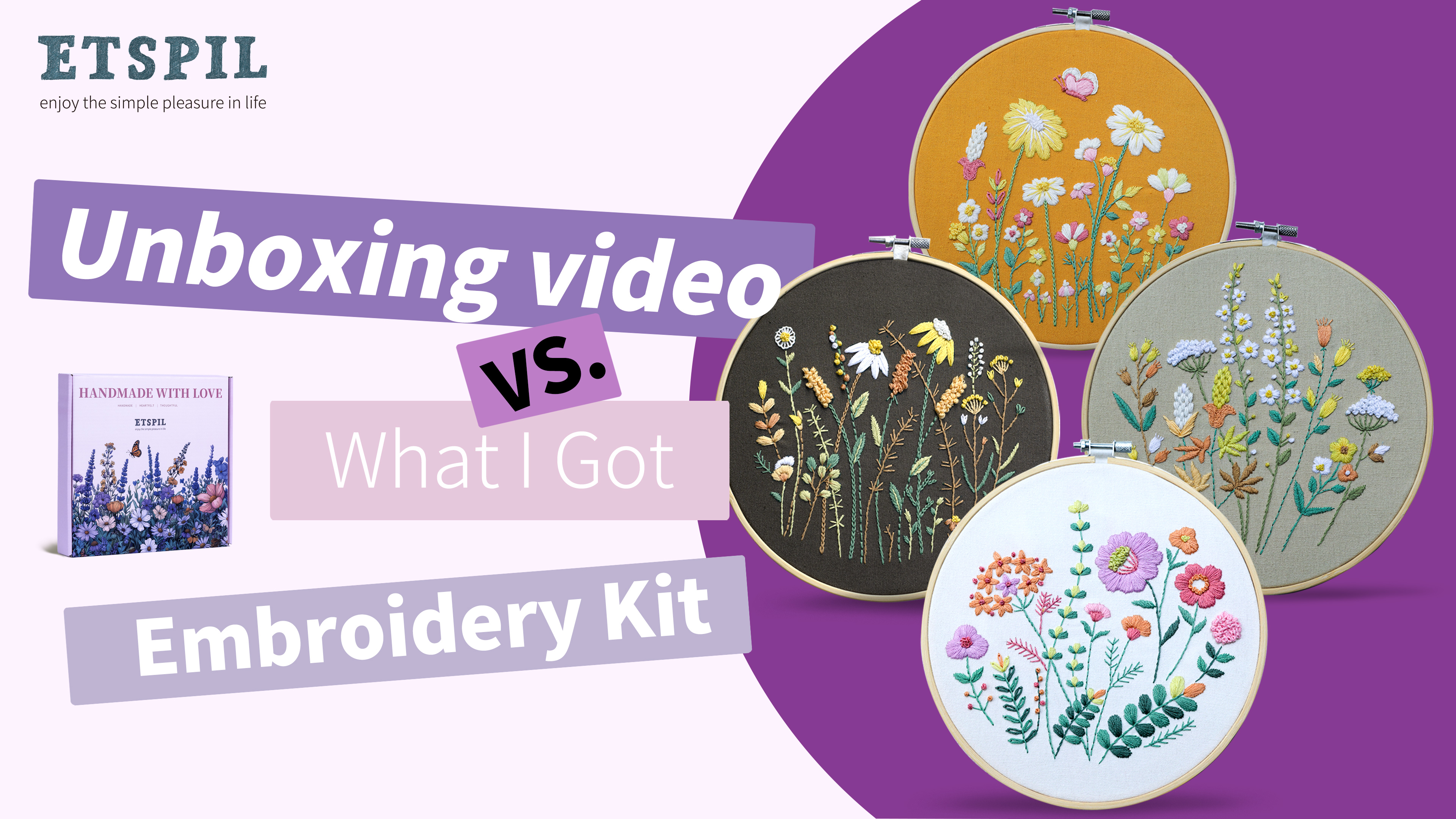 Amazon.com: ETSPIL Embroidery Kit for Beginners, 2 Hoops, 4K Video