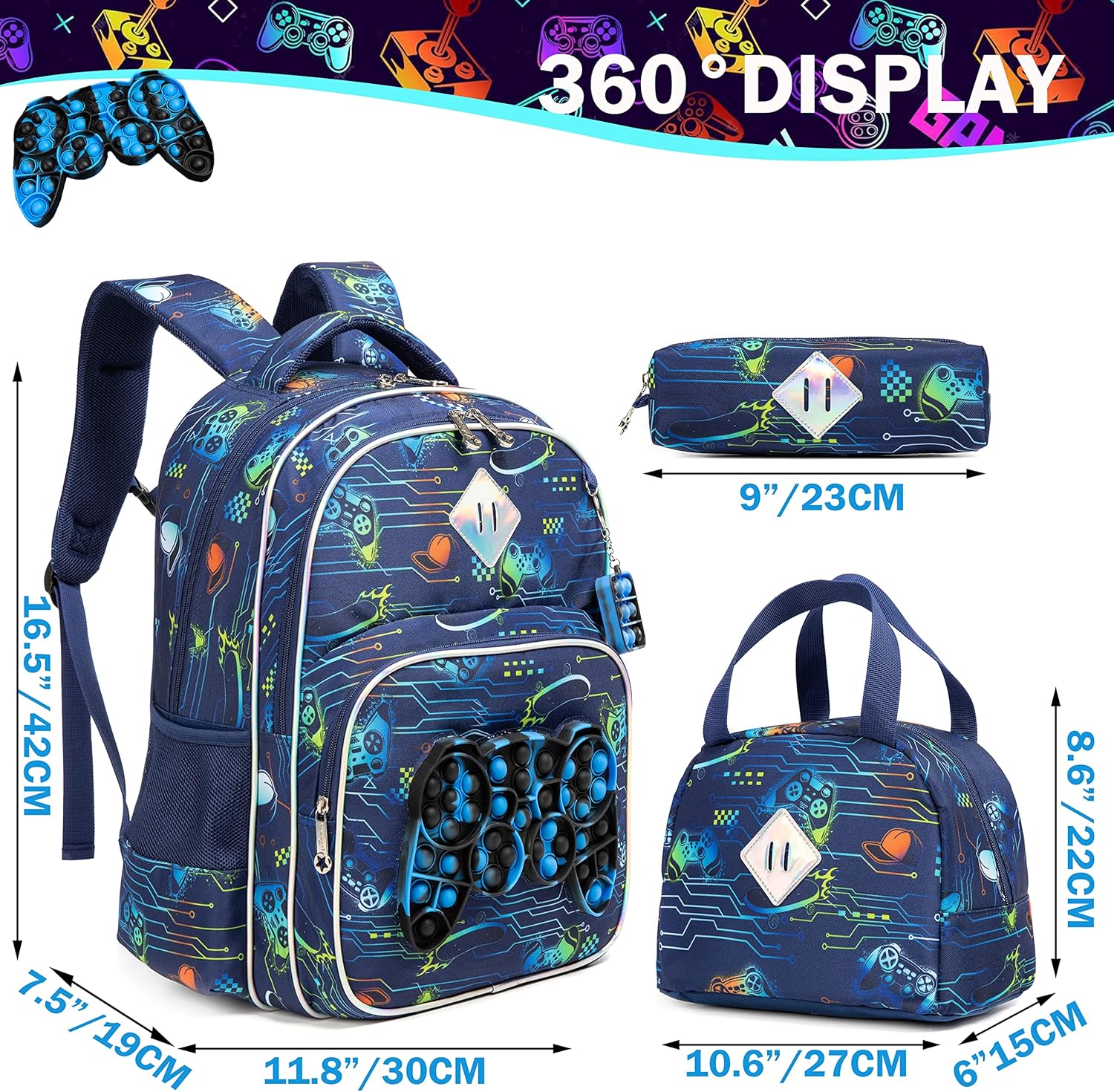 Backpack for Girls Elementary Preschool Kids Lunch Box for School - Image 2