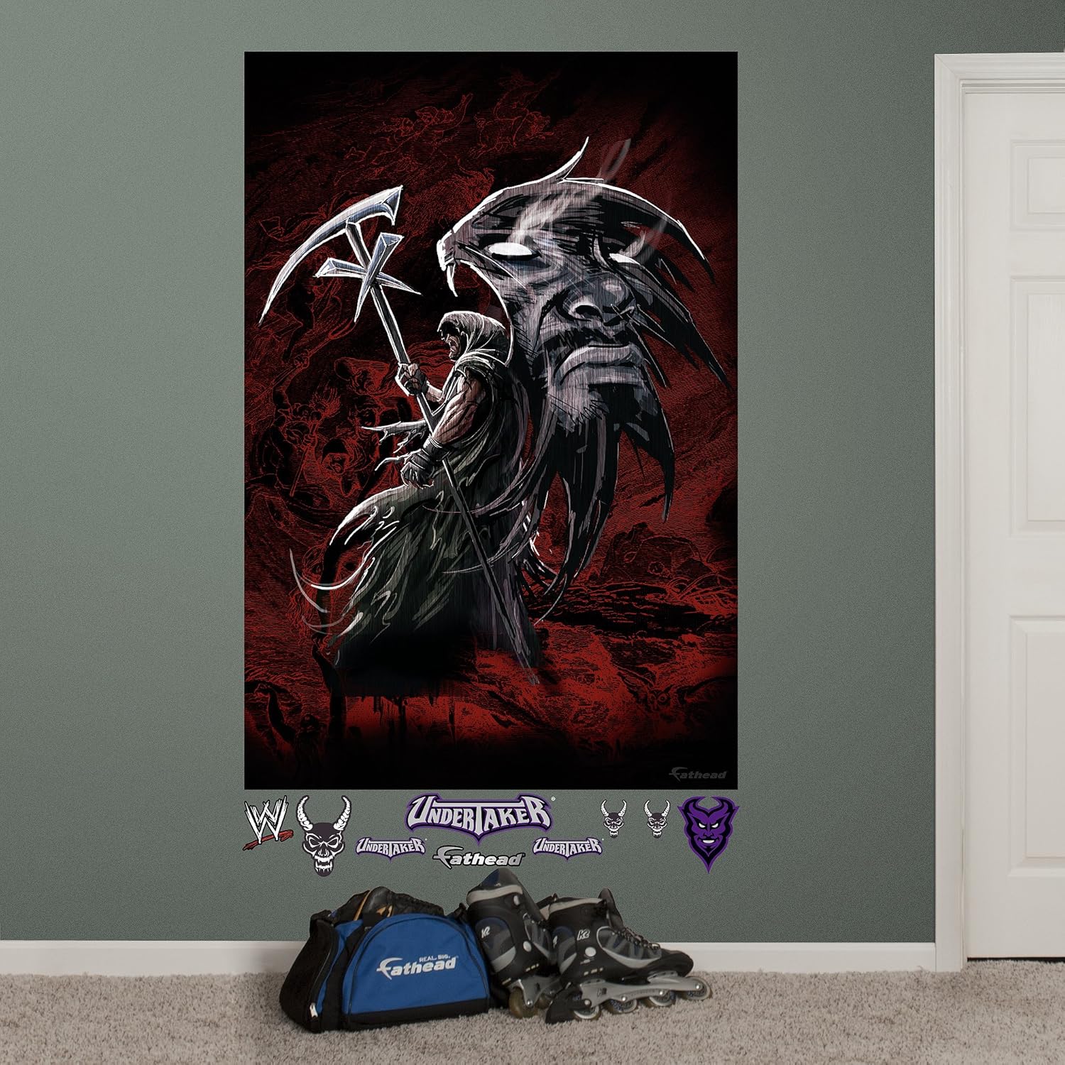 Amazon｜Fathead Wall Decal, WWE Undertaker Grim Reaper Illustration