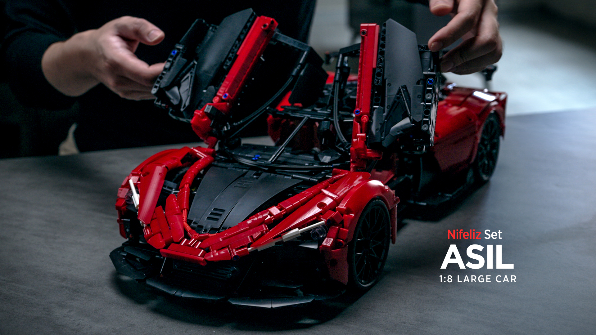 Amazon.com: Nifeliz ASIL Sports Car Building Set, 1:8 Scale