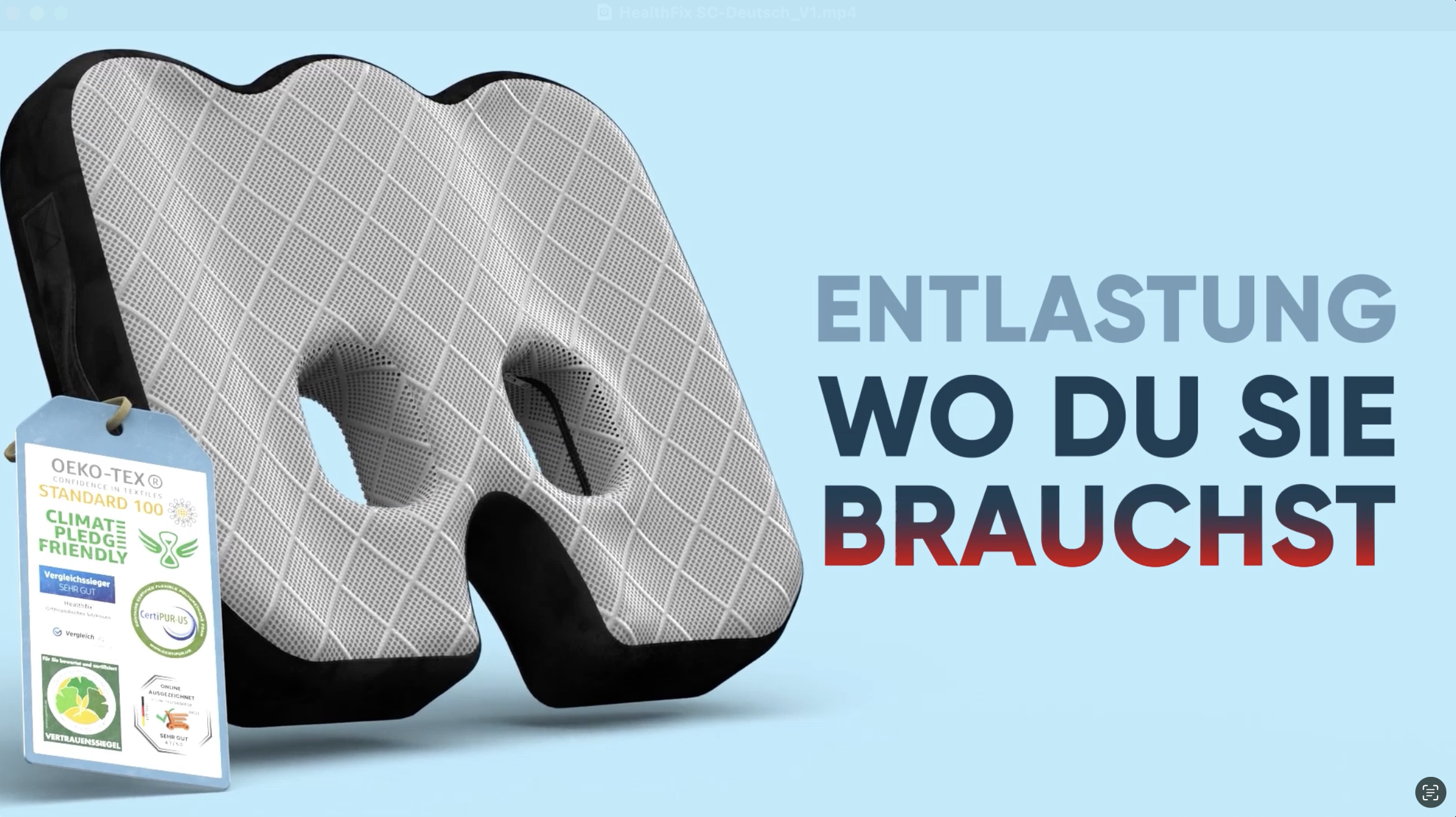 Healthfix® Orthopädisches Sitzkissen Für Büro, Auto & Co