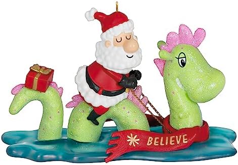 Hallmark Keepsake Christmas Ornament 2023, Just Believe, Santa an...