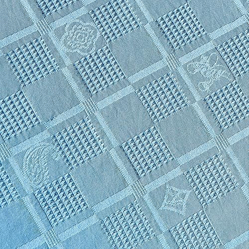 Miniatura 4 de ENJOHOS Juego de funda de edredón azul de tamaño individual con textura, funda de edredón de gofre tejida con hilos de seda suaves, juego de funda