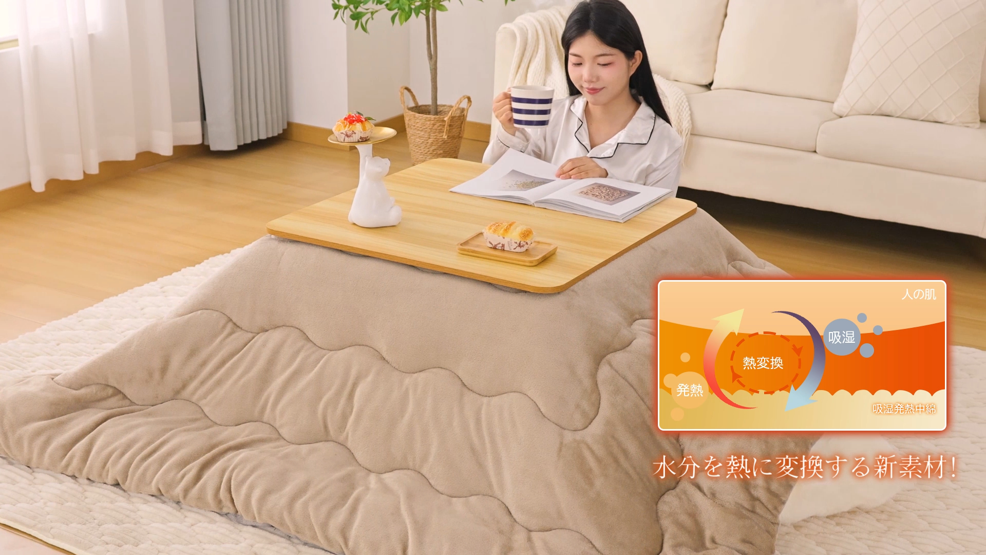 Amazon｜VK Ingeroom こたつ布団 正方形 185×185cm コタツ布団 冬用
