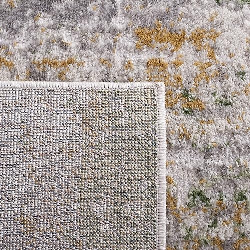 Miniatura 7 de Safavieh Palma Collection PAM358F - Alfombra redonda de 6 pies y 7 pulgadas moderna contemporánea abstracta no desprende pelusa para entrada