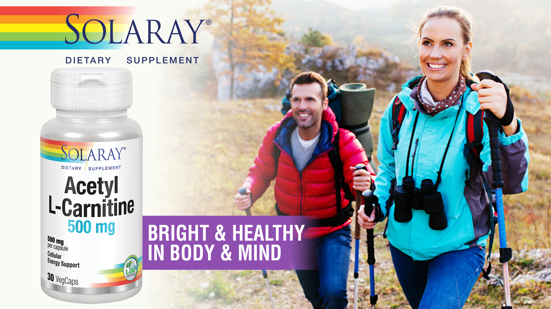 Amazon.com: SOLARAY Acetil L-carnitina 500 mg | Energía celular saludable,  memoria, estado de ánimo y apoyo cardiovascular