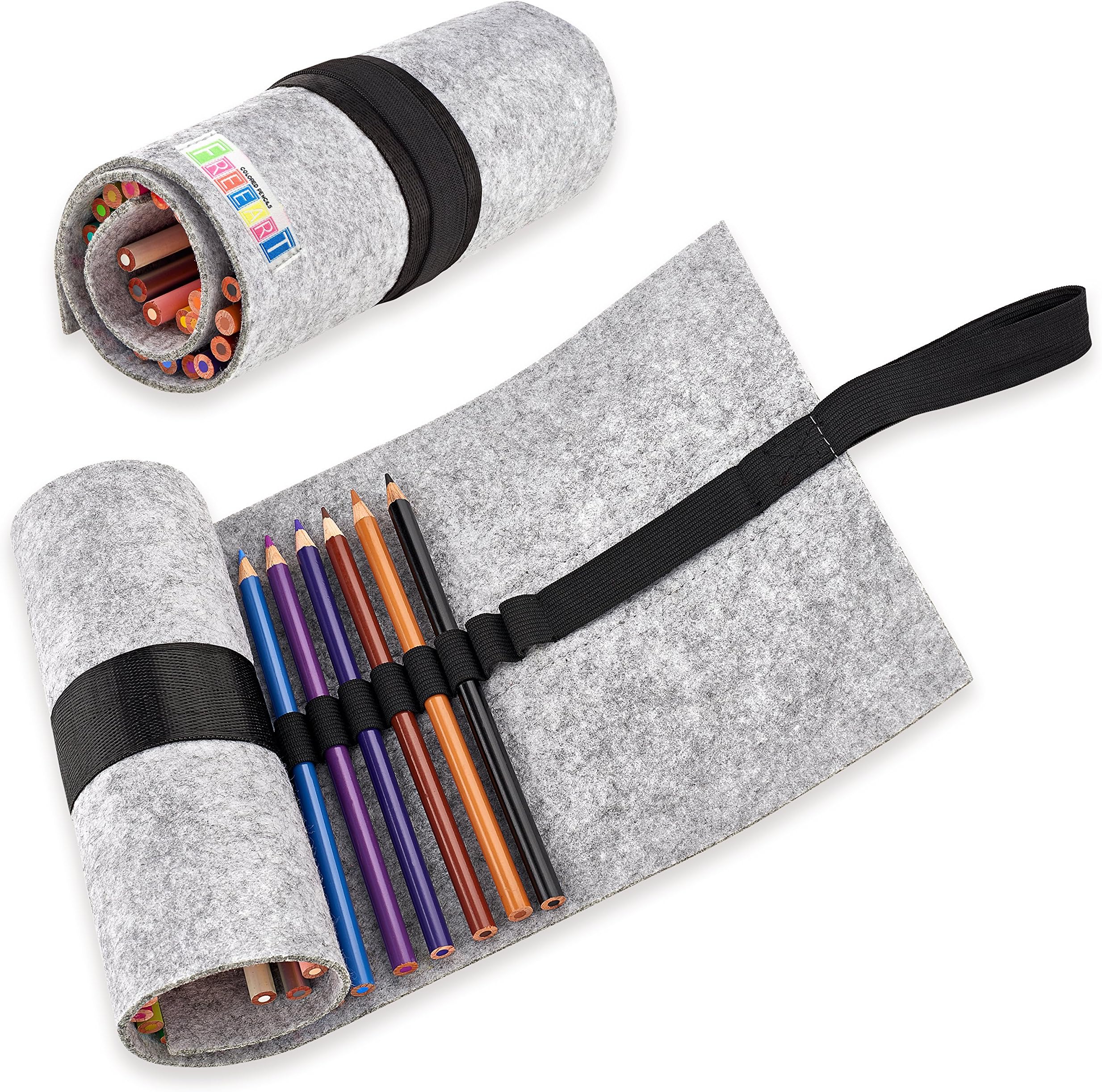 #1 PRO Colored Pencils Set With Wool Felt Wrap - Includes 24 Professional Adult Coloring Pencils, Best Quality Pencil for Adults Coloring Book and Drawing - Top Choice of Pro Coloring Artists