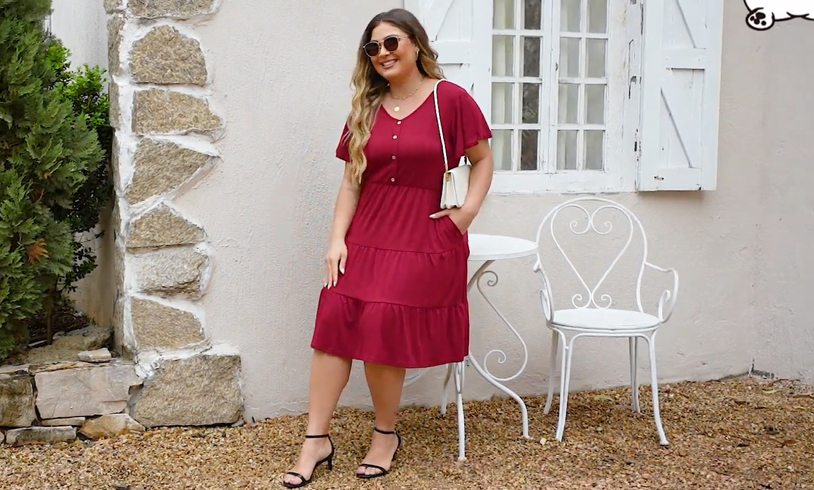 Nemidor Womens Loose Plus Size Short Sleeve Button Tiered Swing Dress with Pocket NEM406(14,Black) at Amazon Women's Clothing store Nemidor Womens Loose Plus Size Short Sleeve Button Tiered Swing Dress with Pocket NEM406(14,Black) at Amazon Women's Clothing store