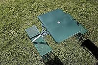 Vista 2 de PICNIC TIME Star Wars Mandalorian Grogu - Mesa de picnic plegable, mesa de campamento, mesa al aire libre con agujero para paraguas, verde cazador