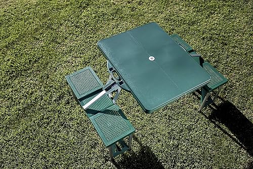 Miniatura 2 de PICNIC TIME Star Wars Mandalorian Grogu - Mesa de picnic plegable, mesa de campamento, mesa al aire libre con agujero para paraguas, verde cazador