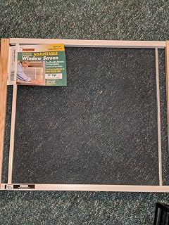 Frost King AWS1837 Adjustable Window Screen - 18in High, Fits 21-37in Wide, Bright Mesh, Made in USA