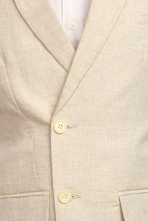 WINTAGE Men's Double-Breasted Linen Sky Blue Blazer