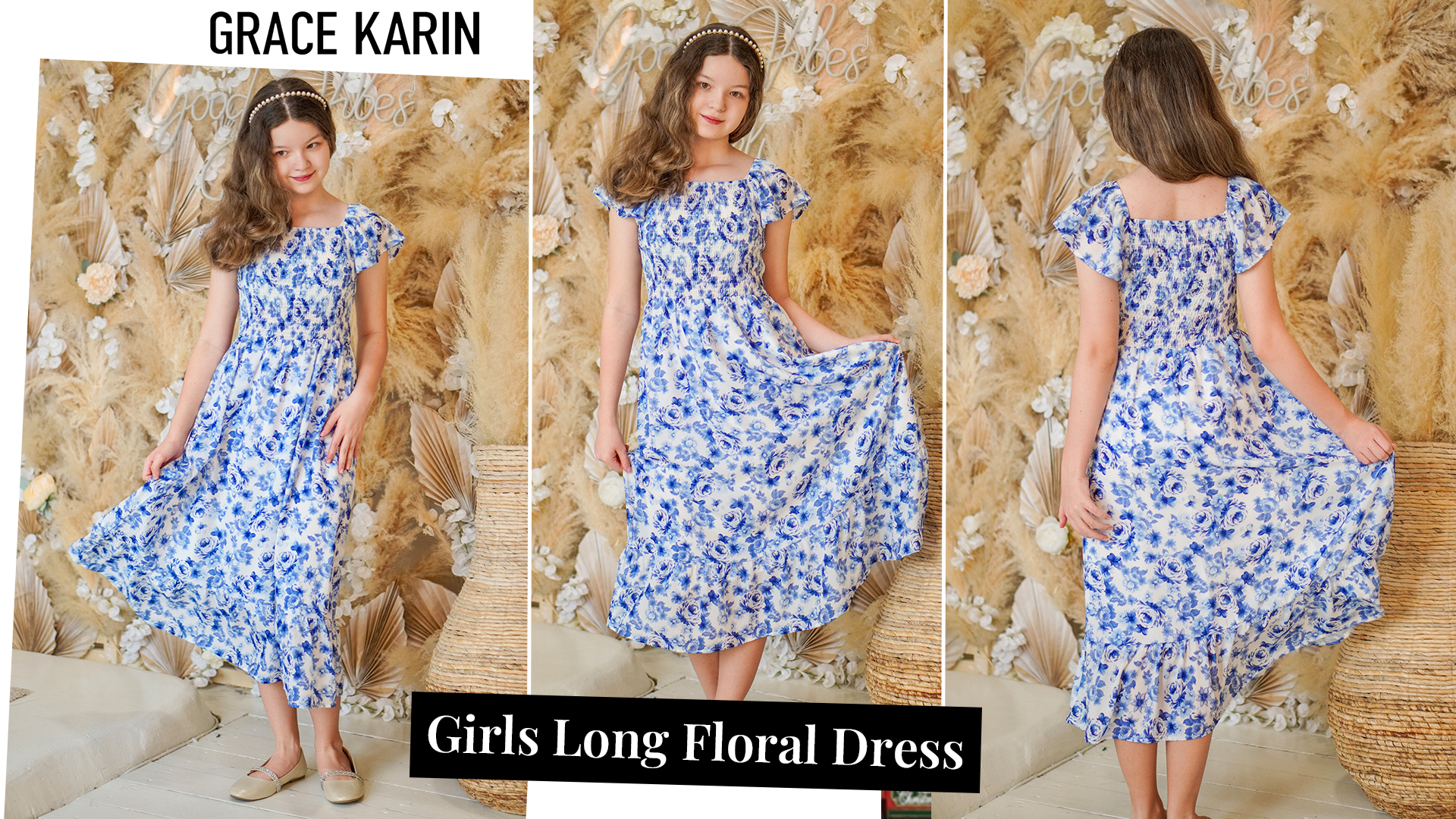 Amazon.com: GRACE KARIN Girls Floral Easter Dress 2024 Spring