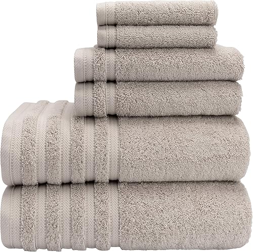 Miniatura 1 de Baltic Linen Pure Elegance - Juego de 6 toallas de lujo de 100 % algodón turco, 2 toallas de baño, 2 toallas de mano, 2 toallas pequeñas, día