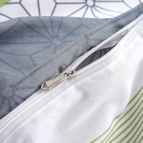 Miniatura 5 de Swanson Beddings Serene Paisley Floral - Juego de cama 100% algodón Funda de edredón, fundas de almohada