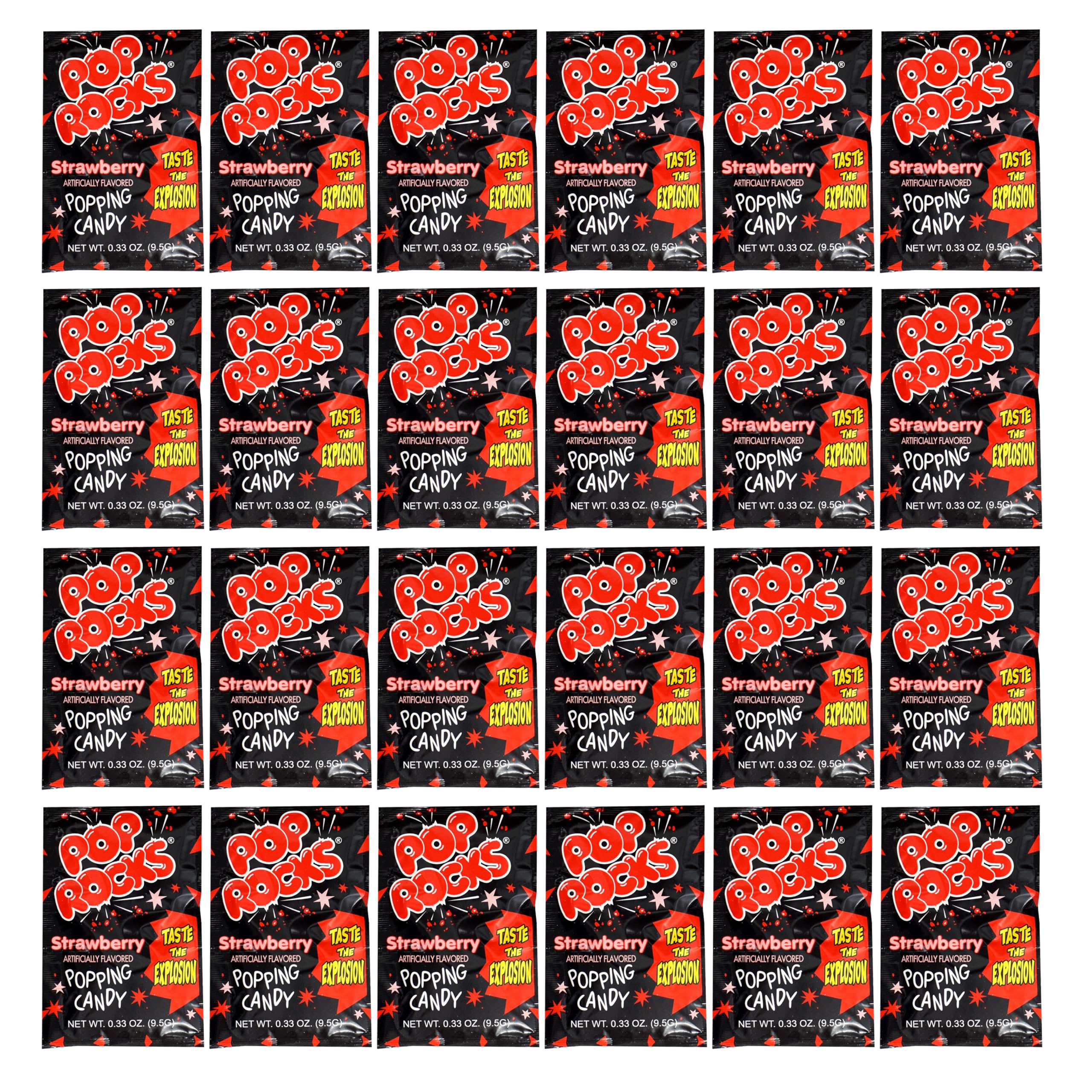 Pop Rocks Strawberry, 24 Pack, Popping Candy, Fun Candy