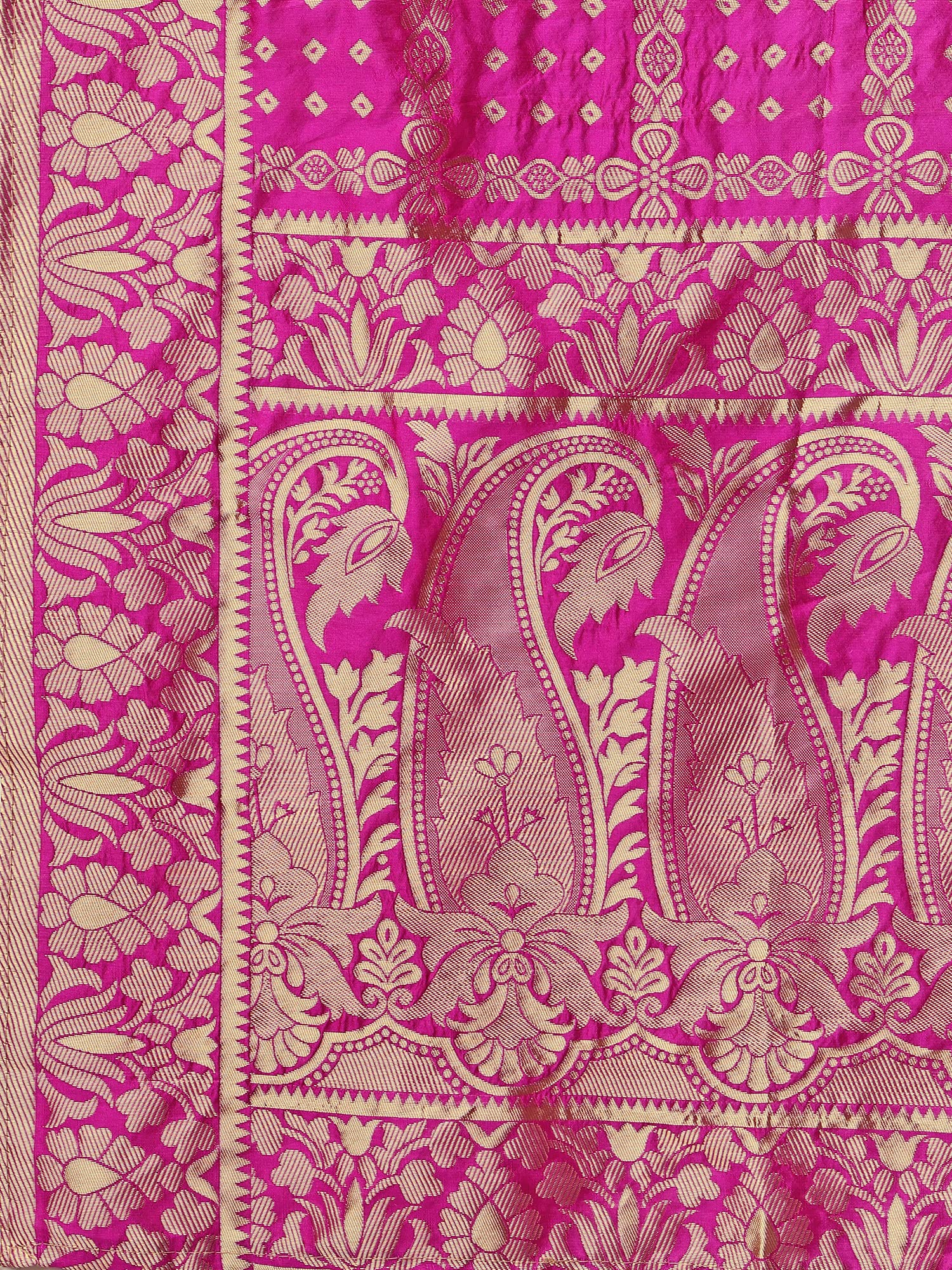 PURVAJA Lehenga choli de jacquard semipunzado para mujer (Indra)