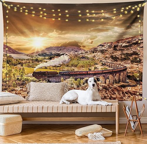 Miniatura 55 de Ambesonne Tapiz gótico, patio con hiedra encantada en la puerta antigua al bosque, colgante de pared ancho para dormitorio, sala de estar, 2-Verde